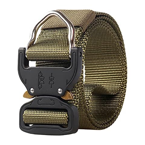 Ifan Tactical Battle Belt for Men, 1.5" Heavy-Duty Nylon Military Style Belts with Quick-Release Buckle Cover