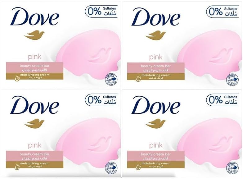 Premium | Dove Beauty Cream Soap Bar, for all skin types, Pink, bar with ¼ moisturizing cream, 4 x 160g 2026
