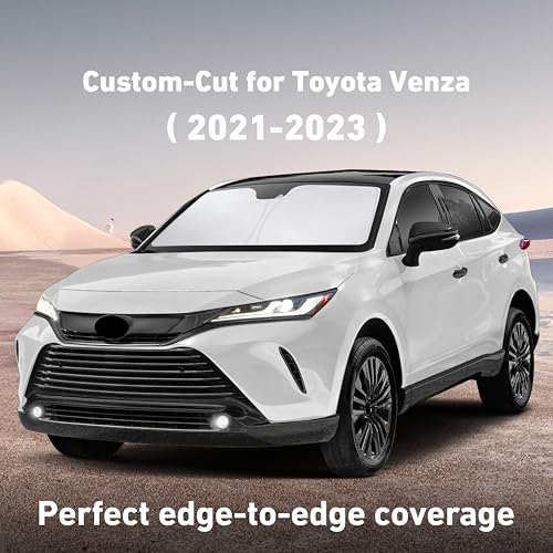 Image of EcoNour Windshield Sunshade Compatible for Toyota Venza 2021 2022 2023 2024 Sun Visor for Front Windshield & Window Sun Shade Cover, UV Heat Blocker & Protector, Car Accessories