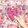 100Pcs Holographic Valentines Stickers for Kids, Heart Valentine's Stickers Bulk for Valentines Day Gifts for Kids Classroom School Exchange,Thickened Backing Vinyl Decals, Party Favors #3