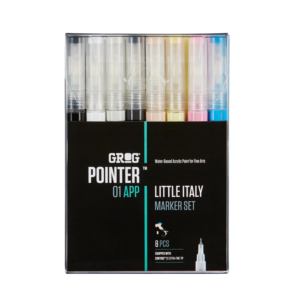 Art graffiti Aqua Pro Grog Pointer 01 APP set de marqueurs 1mm peinture acrylique feutre dessin rond - 3