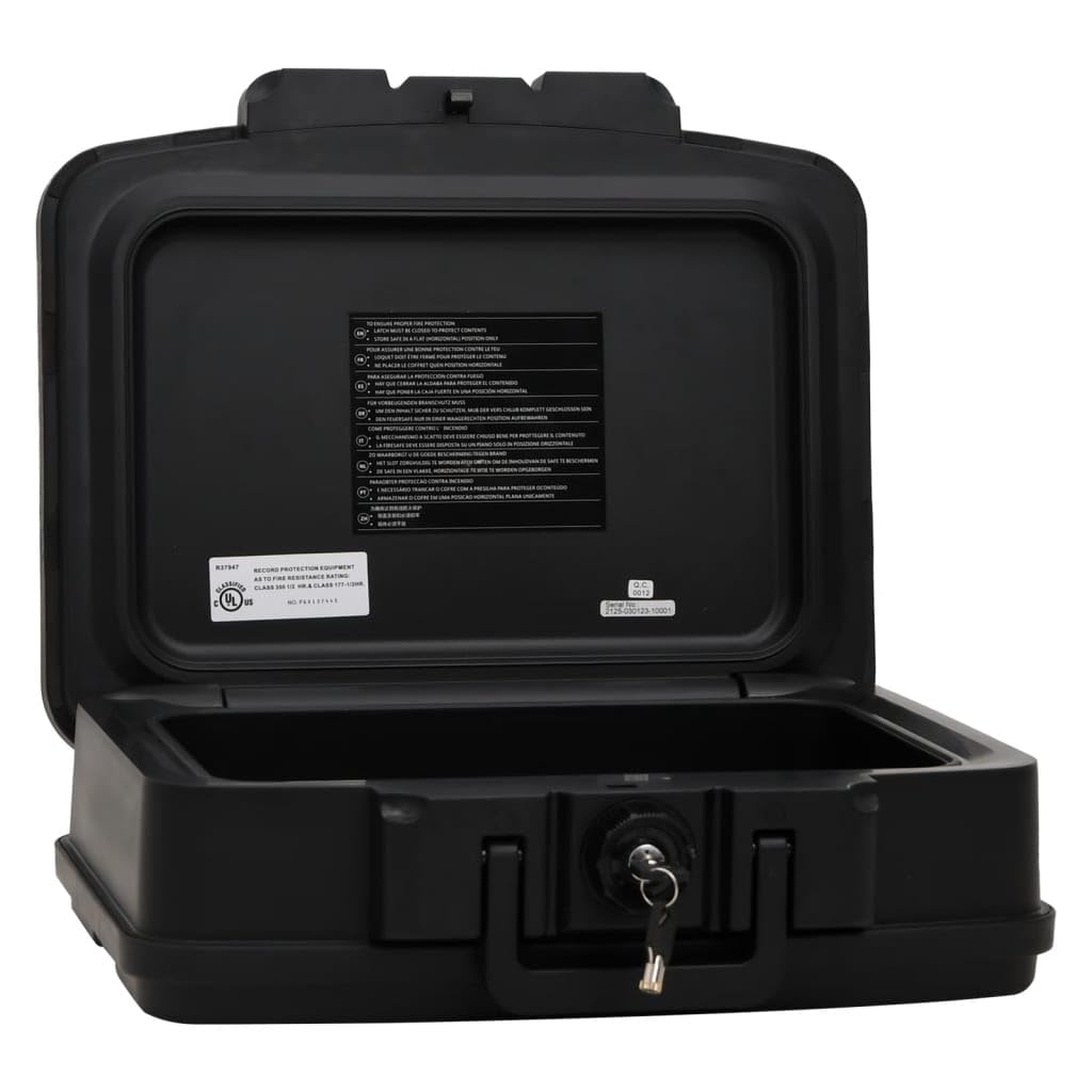 Cassaforte di sicurezza domestica e aziendale, 44 x 37 x 16,5 cm, colore: nero