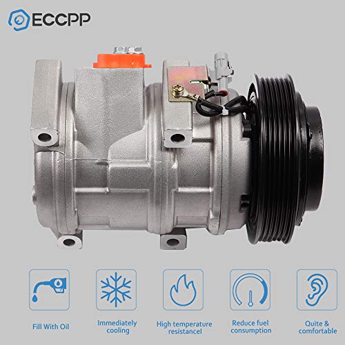 Image of ECCPP AC Compressor Fit for Toyota Sienna 3.3L 2004-2006 for Toyota Sienna 3.5L 2007 AC Compressor with Clutch 10S20C 6 Grooves