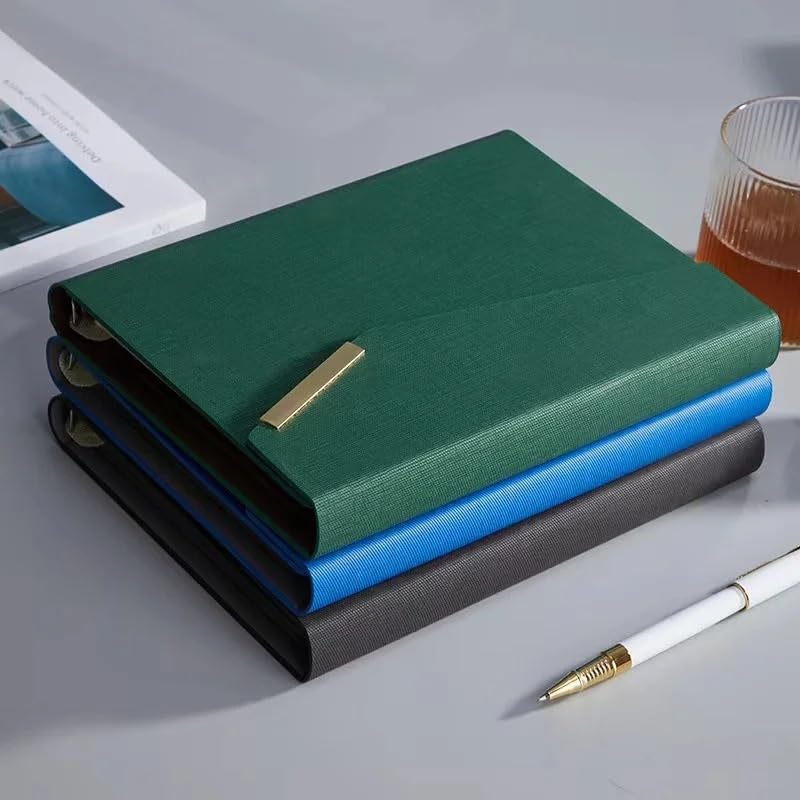 Business Meeting Binder Notebook 6 Holes Line Diary Loose Leaf Notepad Agenda Traveler Journal(G)