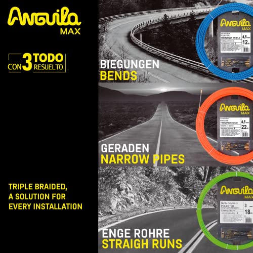 Anguilla Max Polyester Triple Tressé Ø4,5 mm aiguille haute flexibilité anti-blocage - 8