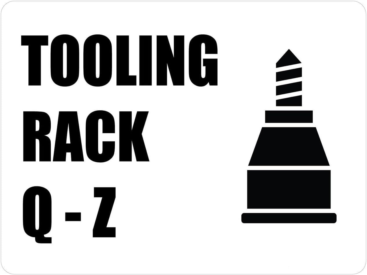 Tooling Rack Q-Z with Icon Landscape Sign Metal Sign 8x12 Inch – Safety for Home, Office, or Workplace
