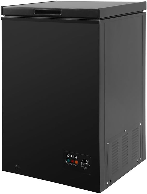 Lowry LCF99B Chest Freezer, 99L capacity, 57cm wide, Black