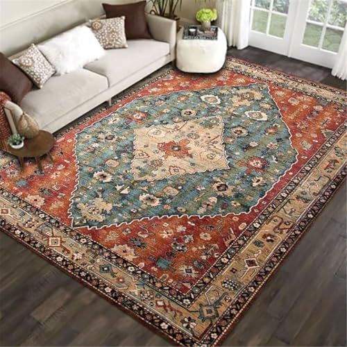 Tapis traditionnel de conception d'impression rouge classique 160x230 - 2