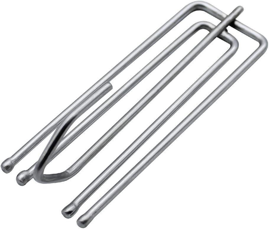 SPTwj 25 Pack Heavy Duty Curtain Hooks Stainless Steel Pinch Pleat Curtain Hooks Short Neck Deep Prong