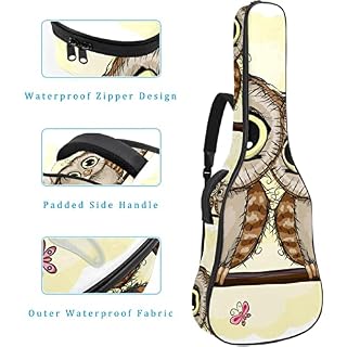 Housse en tissu Oxford imperméable pour guitare avec bandoulière réglable Motif chouettes - Les Beatles, Paul McCartney, John Lennon, RIngo Starr, George Harrison Housse en tissu Oxford imperméable pour guitare avec bandoulière réglable Motif chouettes – Image 4