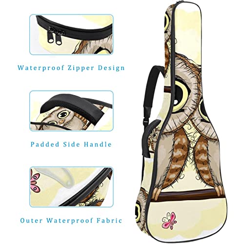 Housse en tissu Oxford imperméable pour guitare avec bandoulière réglable Motif chouettes - Les Beatles, Paul McCartney, John Lennon, RIngo Starr, George Harrison Housse en tissu Oxford imperméable pour guitare avec bandoulière réglable Motif chouettes – Image 5