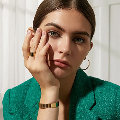 14K Gold Plated Adjustable Ring Handmade Gold Rings Chunky Statement Rings For Women #TOP6