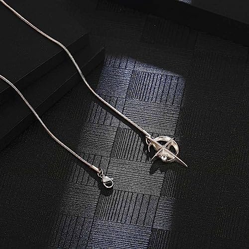 Y2k Moon Star Pendant Necklace for Men Women Stainless Steel Cool Necklaces Punk Star Necklaces Jewelry4