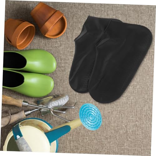 Cubre zapatos de silicona negros para hombre, impermeables y resistentes para exterior, talla L miniatura 2