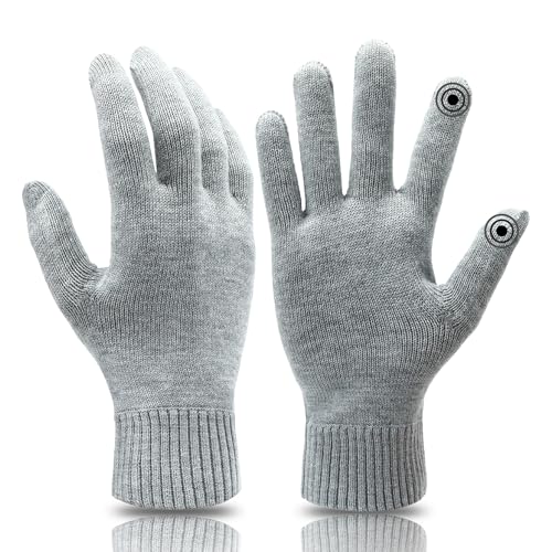 wander gloves for men womens lightweight merino wool touchscreen thermal knit running winter glove liners