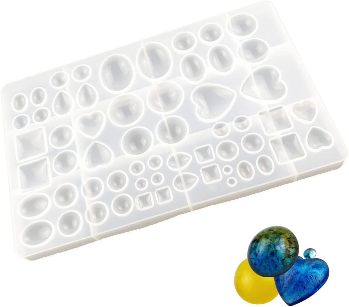 Silicone Resin Jewelry Casting Mold, Resin Jewelry Molds, for DIY Artcraft Project, Crafting, Gift Pendant, Pendant Earrings Making, Large