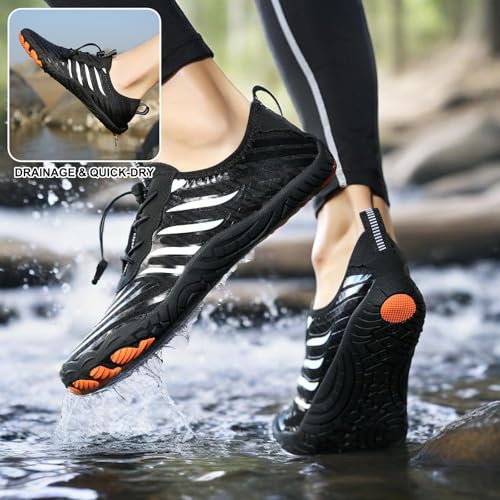 Image of Hike Barefoot Shoes Womens Men,Unisex Barefoot Water Shoes Breathable, Anti-Slip Hiking Footwear for Athletic Wide Toe Shoe Footwear for Hiking, Walking, Running, Yoga, and Water Sports