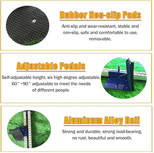 piiyayca Adjustable Starting Block Track and Field - 21 Rear/Front & 6 Pedal Angle Adjustments, Aluminum Alloy Ground-Mount Track Starting Blocks for Sprinters, Runners, Plastic Runway/Cinder Track - Thumbnail 5