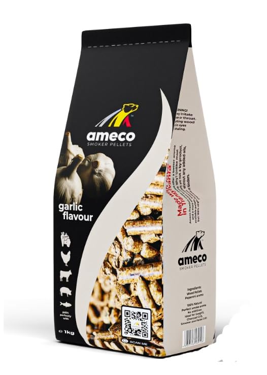 Ameco Premium Räucherpellets 100% natürliches Aroma, Knoblauch/Rosmarie/Salbei 1 kg (Knoblauch)