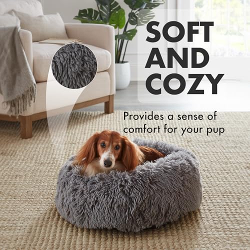 Ohgeni PBH3V102 Calming Donut Dog & Cat Bed, Machine Washable Plush Waterproof Zipper Cover thumb #1