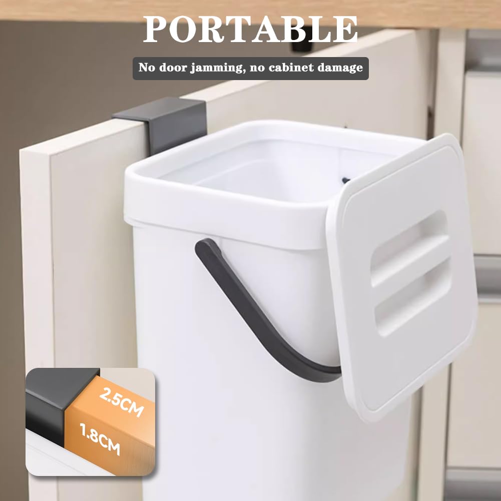 DASIAUTOEM Cestino per la spazzatura da cucina, piccolo, 3 l, con coperchio, per la cucina, per la casa, l'ufficio