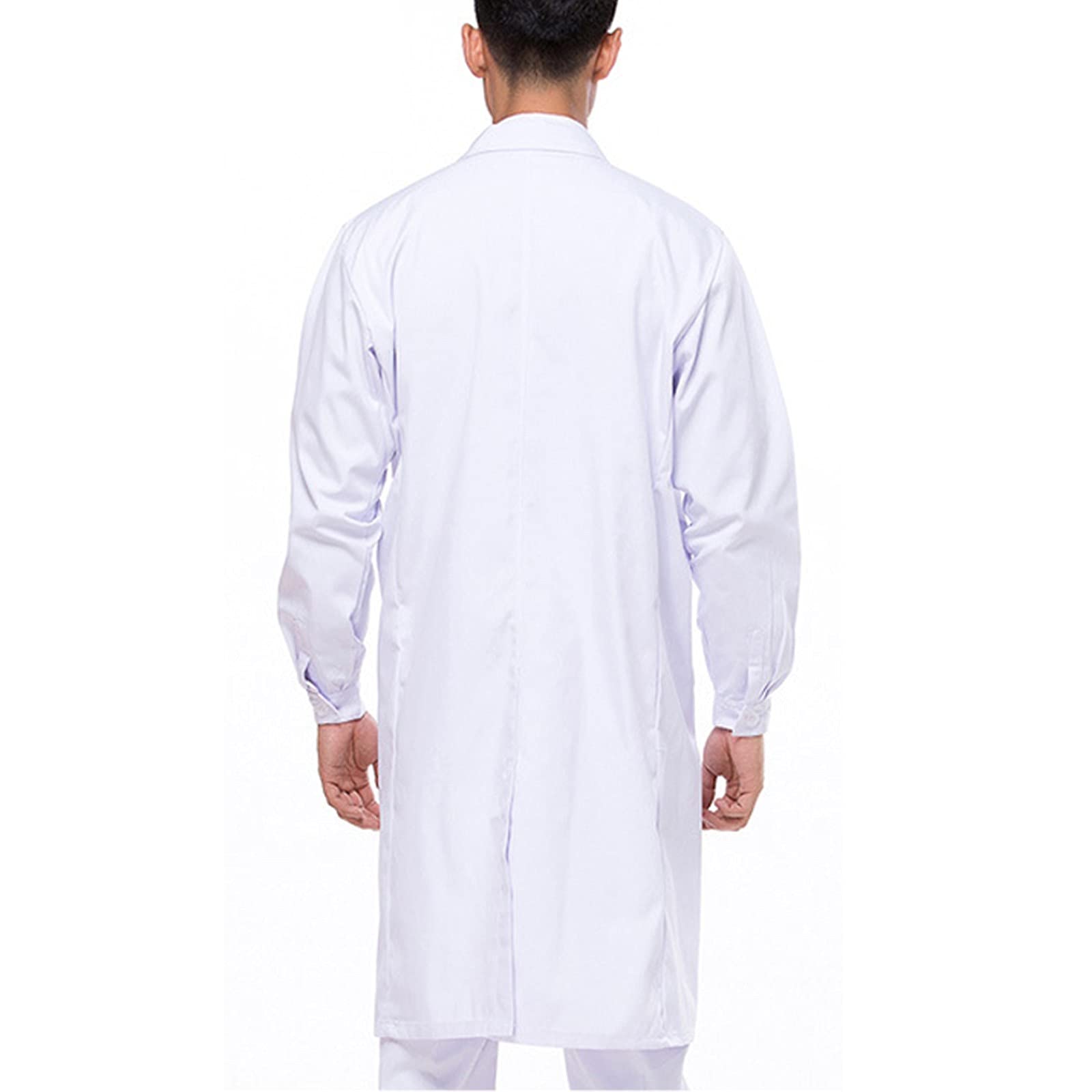 Générique Blouse Blanche Chimie Femme Homme Blouse Chimie Lycee Coton Laboratoire Collège Physique Manche Longue Médicale Scientifique avec Poche pour Étudiant Hospital