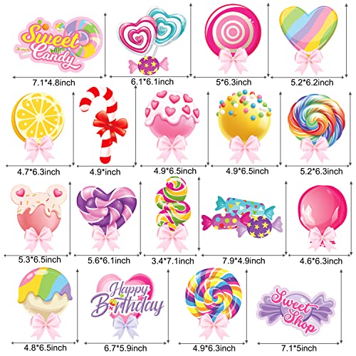 20Pcs Candyland Hanging Swirl Decorations