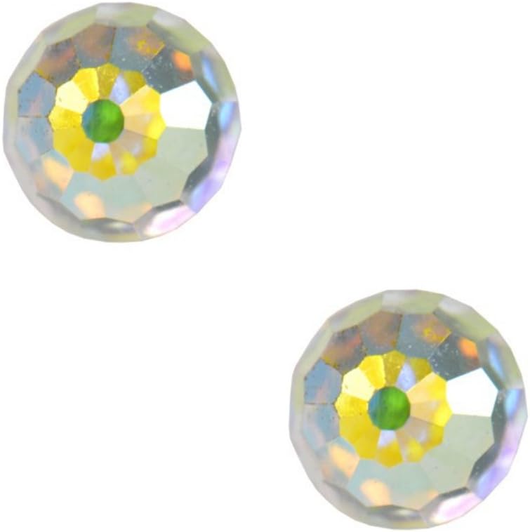 Tiny Tips 4mm AB Crystal Ball Stainless Steel Childrens Hypo-allergenic Stud Earrings