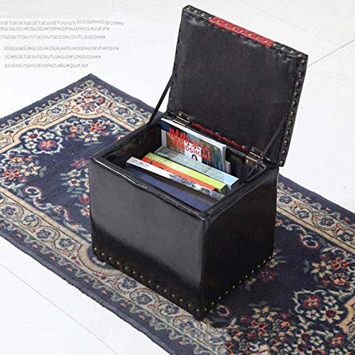 Tabouret de maison moderne pouf de rangement carré n° 3 - 5