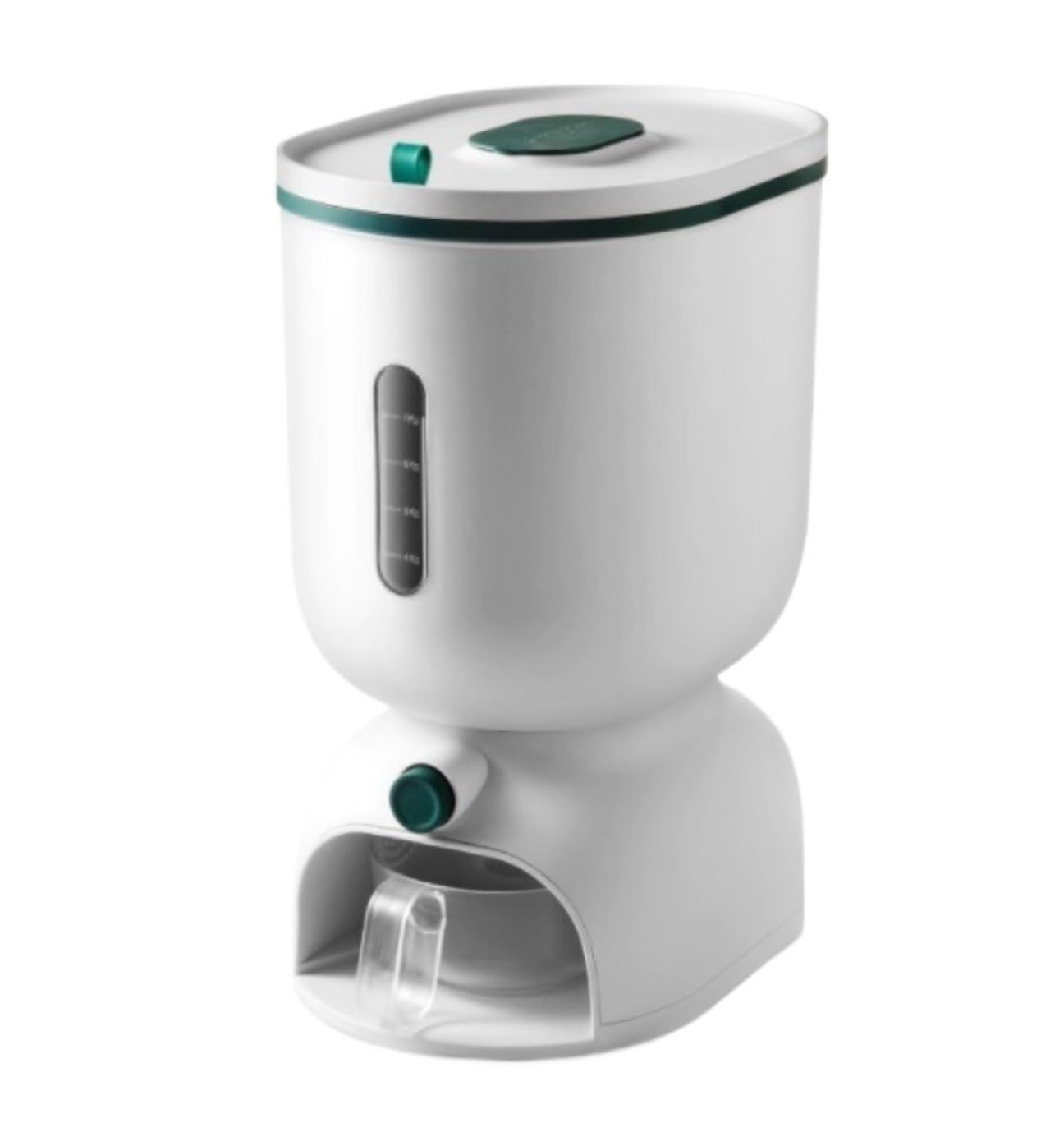 CVdrtyED Dry Food Cereal Dispenser Rice Dispenser Storage Container Press Type Bucket Visualization Push Containers Pantry Rice Container(Grün)