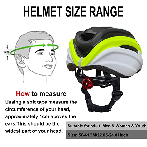 image for Exclusky Cycle Helmet with LED Light, Bike Helmet for Men Women Lightw