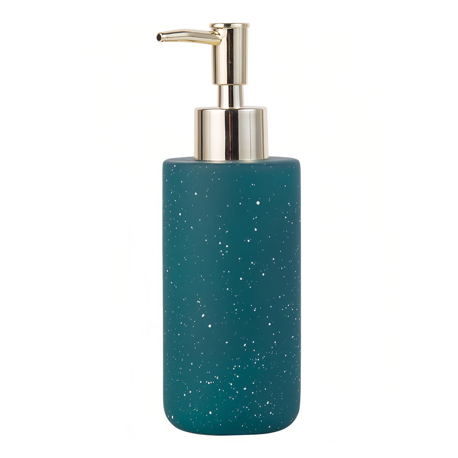 Bathroom Countertop Soap Ceramic 400ml Lotion Bottle With Pump For Barthroom Kitchen Decor and Accessories(Green)