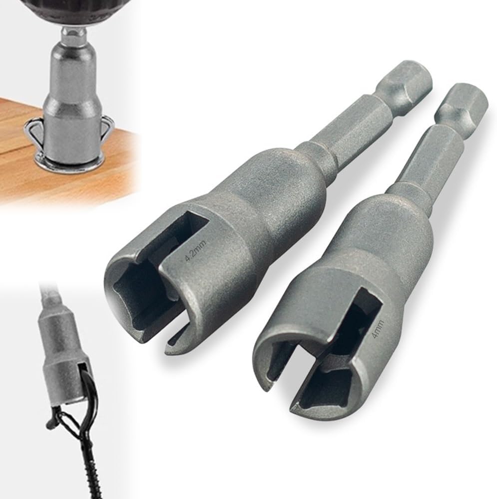 2PCS Power Wing Nut Driver Set, Wing Nut Socket, Slot Wing
