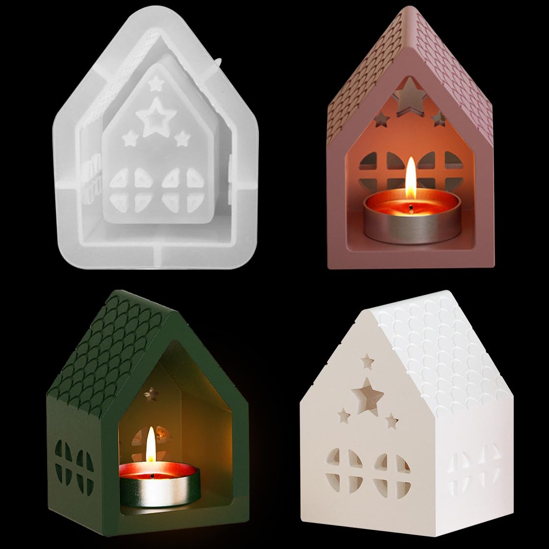Moule résine bougeoir maisonnette pour créer une ambiance cocooning et déco de table
