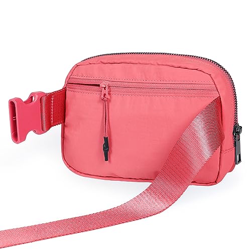 Image of ODODOS Unisex Mini Belt Bag with Adjustable Strap Small Fanny Pack for Workout Running Traveling Hiking, Raspberry