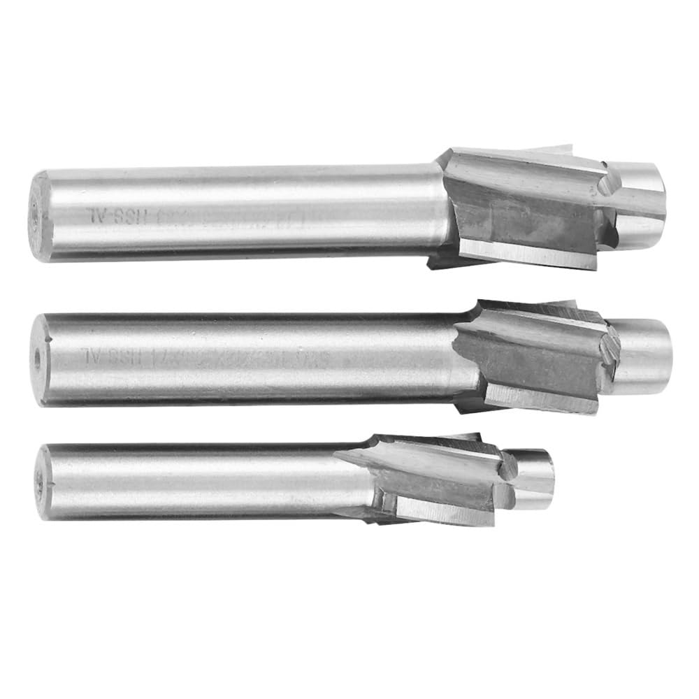 7 Brocas for ranurar, cortadores de Acero Alta Velocidad, Herramientas metalurgia con avellanado guiado M5 M6 M8