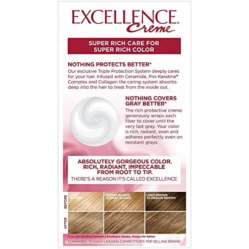 Image of L'Oreal ParisExcellence Triple Protection Permanent Hair Color Creme Dark Blonde [7] 1 ea (Pack of 4)