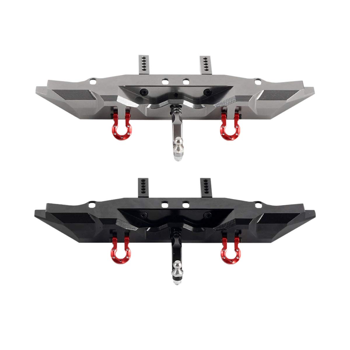 RC Model Metal Rear Bumper With Lights & Shackles – Compatible With Traxxas TRX-4, Axial SCX10, SCX10 II (1/10 Scale) - View #6