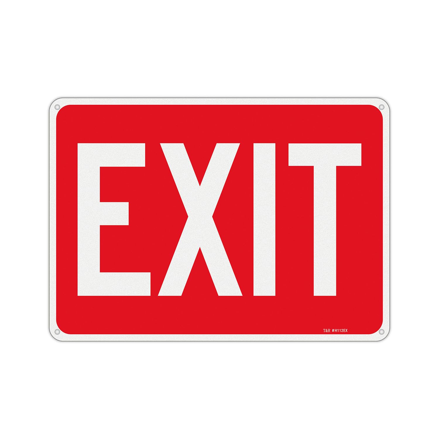 T&R Exit Sign - 2 Pack - 10 x 7 Inches Rust Free .040 Aluminum Reflective - UV Protected, Waterproof, Weatherproof and Fade Resistant - 4 Pre-drilled Holes — Amazon image 8