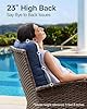 NUSBAY Patio Furniture Set with 6-Inch Thick Cushions, High Back Outdoor Swivel Rocker Chairs, Patio Couch and Ottomans, 6-Piece Easy Assembly Conversation Set for Porch Deck Pool Yard in Blue