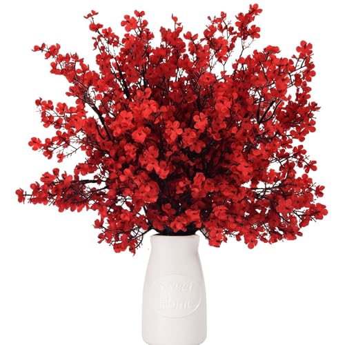 DabbOo 6 Bouquets de Fleurs Artificielles Fleur Artificielle Extérieur Fleur Artificielle Deco Gypsophile Artificielles Fleur Artificielle pour La Maison, Le...