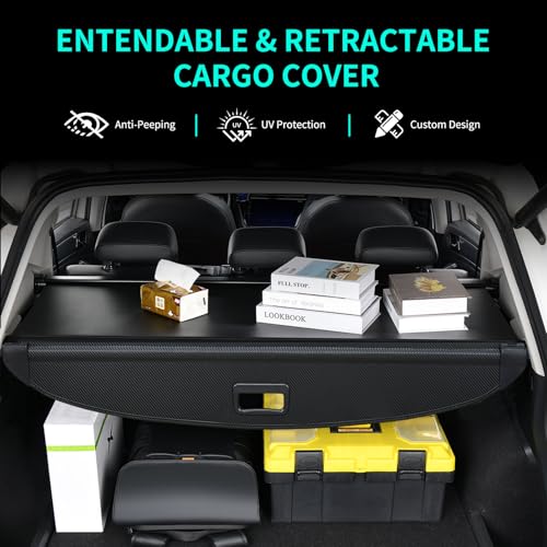 Tecoom Rear Cargo Cover fit for Equinox & GMC Terrain 2018-2025, Retractable Trunk Cover Organizer Security Shielding Shade Cover fit for Equinox GMC Terrain Accessories by Tecoom - Image 2