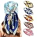 5PCS Large Satin Square Head Scarves Silk Like Neck Scarf Hair Wraps Headscarf for Sleeping Head Scarf Bundle 35 inch