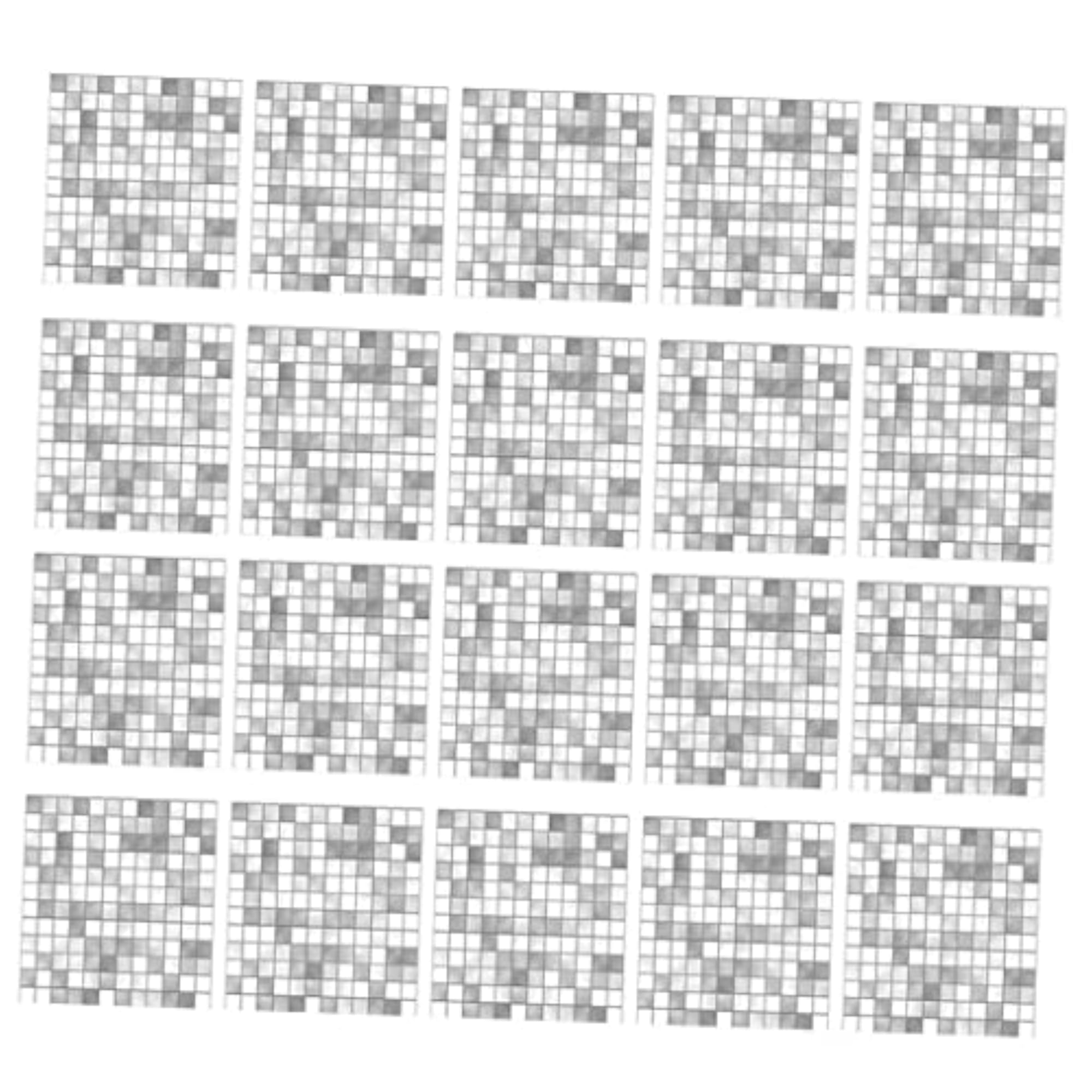 Self Adhesive Tile Mosaic Decal Kitchen Waistline Wall Sticker Decor Gray
