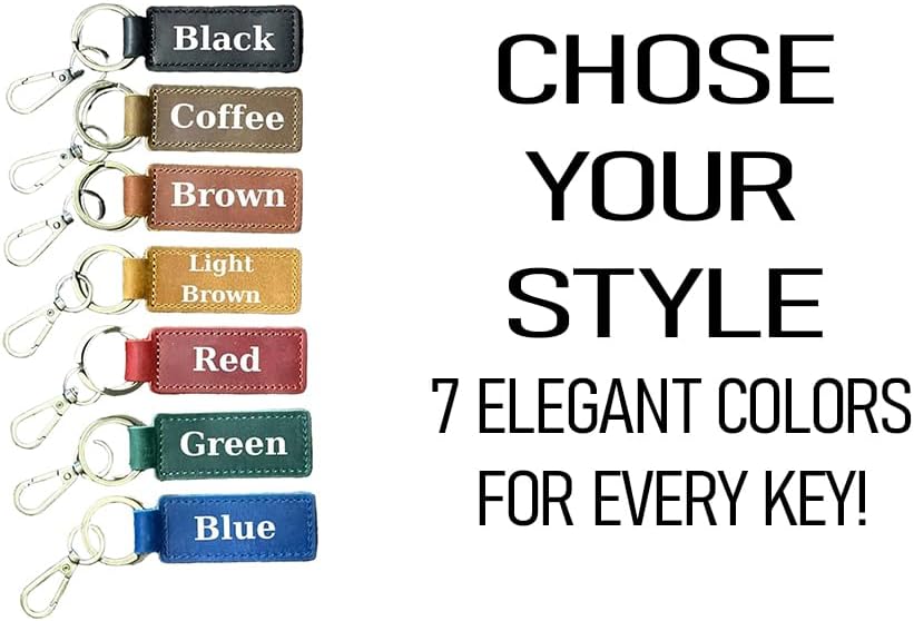 Personalized Leather Keychain for Men & Women, Custom Name Tag, Engraved Key Ring, Monogrammed Gift, Handmade Initial Key Fob, Gift for Him Her, Car Bag Backpack Accessory - Image 5