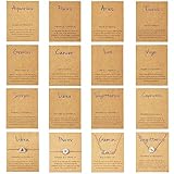 Fashewelry 12 tarjetas de exhibición de joyas, pulseras del zodiaco para vender 12 constelaciones, soportes de joyería para colgar exhibición de embalaje