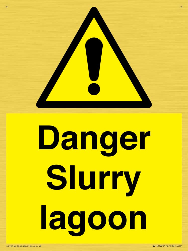 Danger Slurry lagoon Sign - 150x200mm - A5P