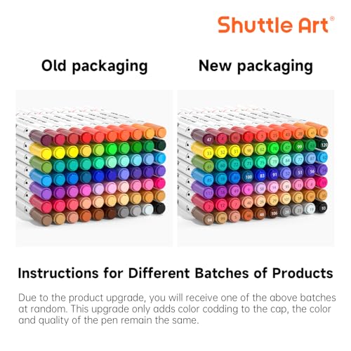 Image of Shuttle Art Dual Tip Brush Pens, 70 Colors, Fine and Brush Dual Tip Markers Set, Portable Storage Case, Ideal for Calligraphy, Coloring, Doodling, Writing
