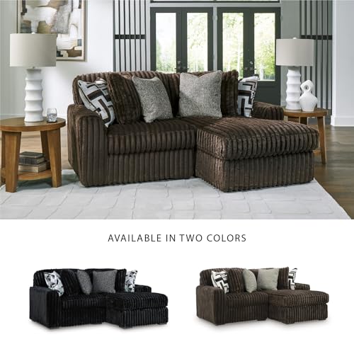 Image of Signature Design by Ashley 2-Piece Sectional Couch with Chaise, Chocolate