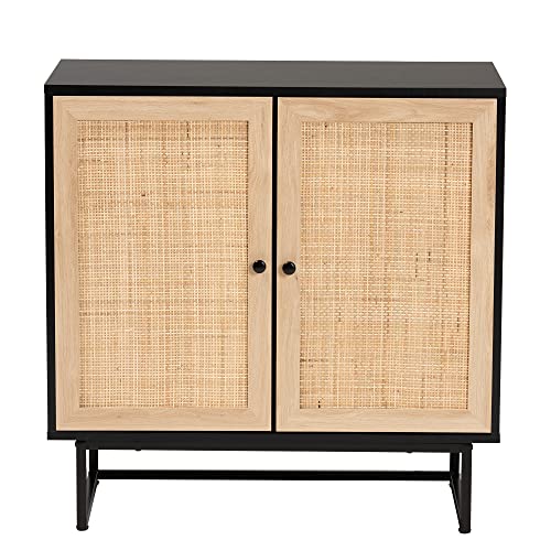 Baxton Studio Declan Storage & Organization, 2-Shelf, Espresso Brown/Black #TOP4